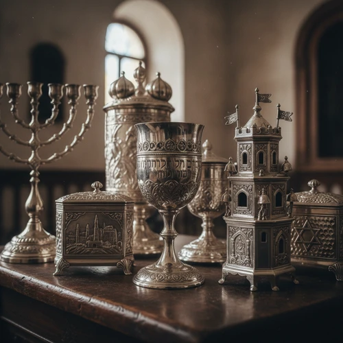אומנות יודאיקה עתיקת יומין המחברת גוף ונשמה: כתר לספר תורה ובית מגילה מכסף בעיצוב יוקרתי